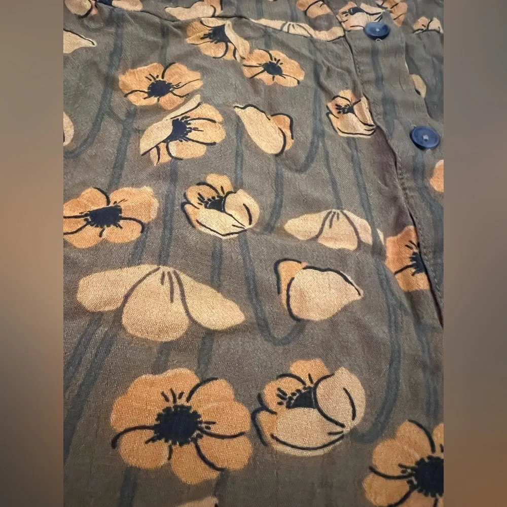 RVCA Brown and Orange Floral Romper - Picture 5 of 5
